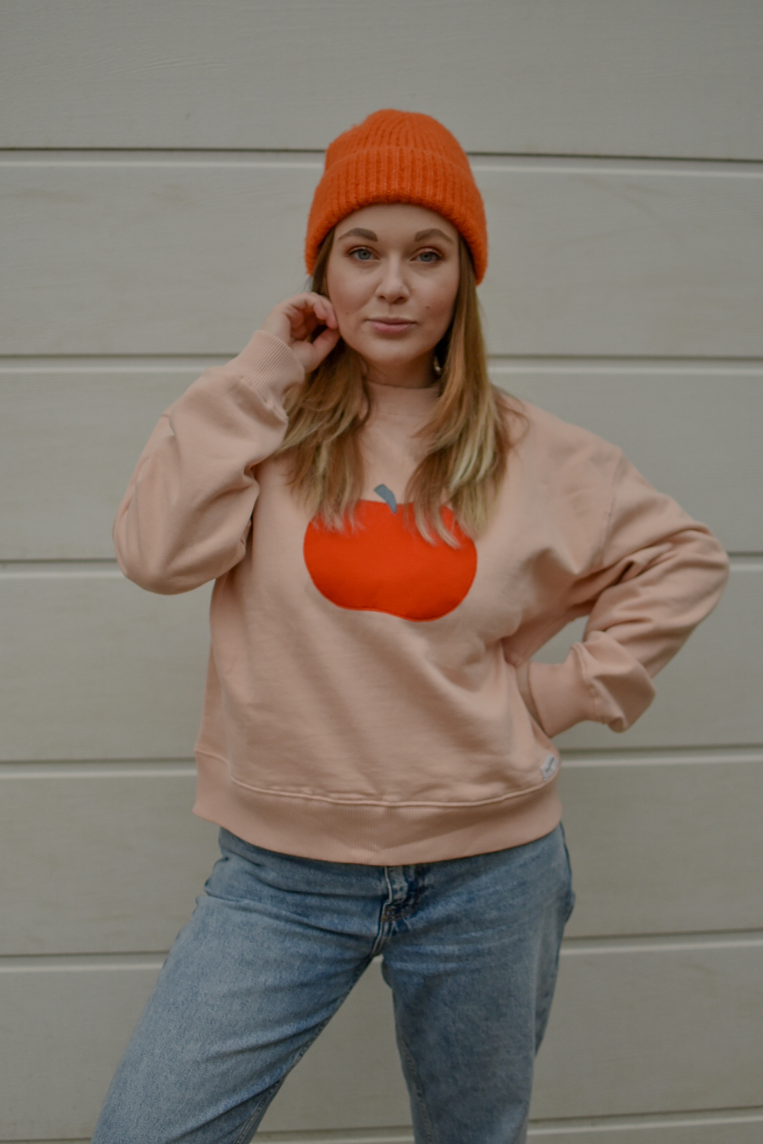 Sweatshirt Apfel Puder