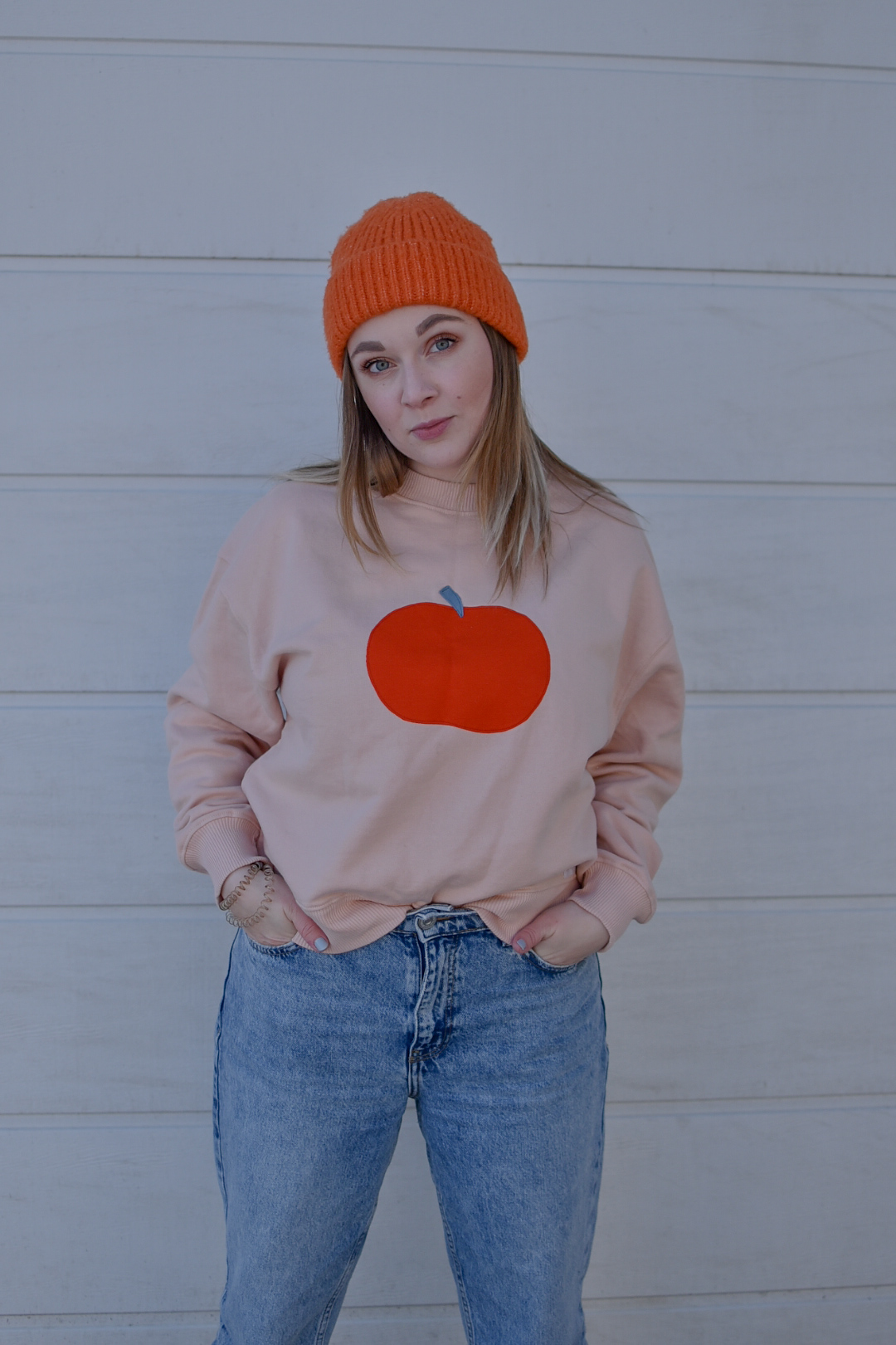 Sweatshirt Apfel Puder